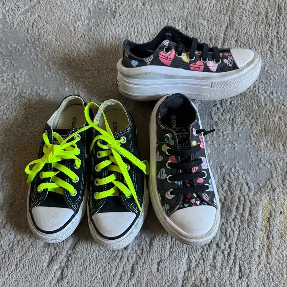 Converse Chuck Taylor Always On Hearts platform sneaker and black sneakers 11 - Picture 3 of 11